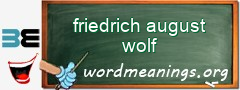 WordMeaning blackboard for friedrich august wolf